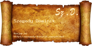 Szegedy Dominik névjegykártya