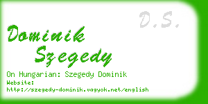 dominik szegedy business card